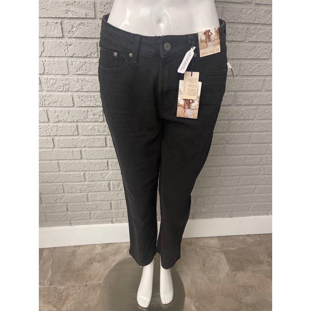 Sincerely Jules Women Black High Rise Straight Jean Size 7 / 28